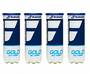 4 קופסאות כדורי טניס בבולט Gold All Court X3 Babolat 4 קופסאות כדורי טניס בבולט Gold All Court X3 Babolat